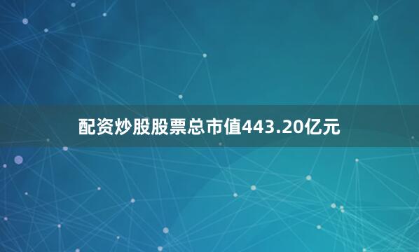 配资炒股股票总市值443.20亿元