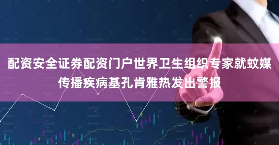 配资安全证券配资门户世界卫生组织专家就蚊媒传播疾病基孔肯雅热发出警报